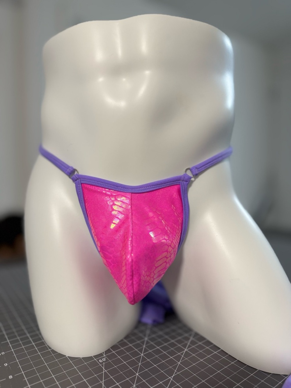 Vibrant Pink & Purple Men's Pouch Bikini